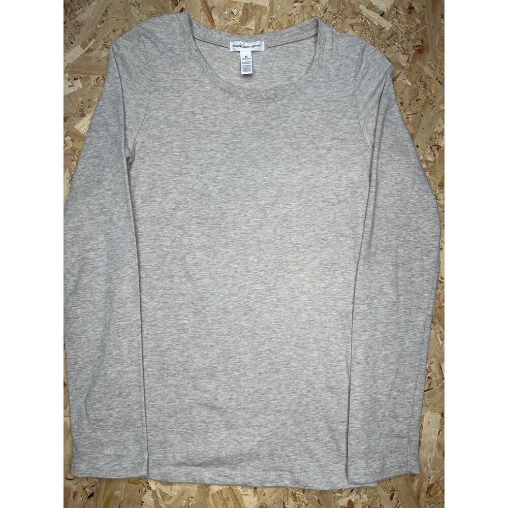 Ambiance Apparel Women’s Ivory Long Sleeve Shirt Sz M - Picture 4 of 6